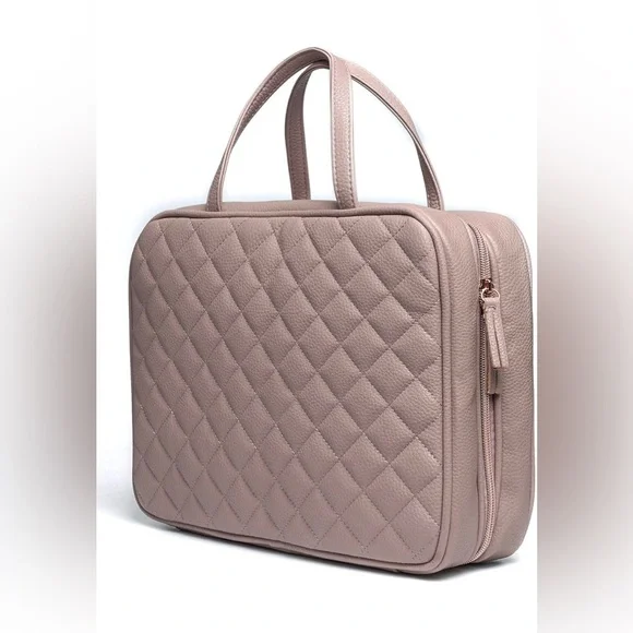 Leather Toiletry Travel Bag for Women - Large Cosmetic Size - Picture 2 of 11